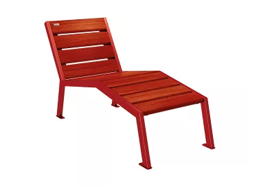 Chaise longue bois et acier Silaos® PROCITY