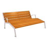 Chaise longue bois et acier Silaos® PROCITY