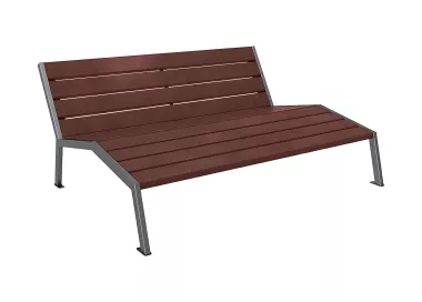 Chaise longue plastique recyclé et acier Silaos® PROCITY
