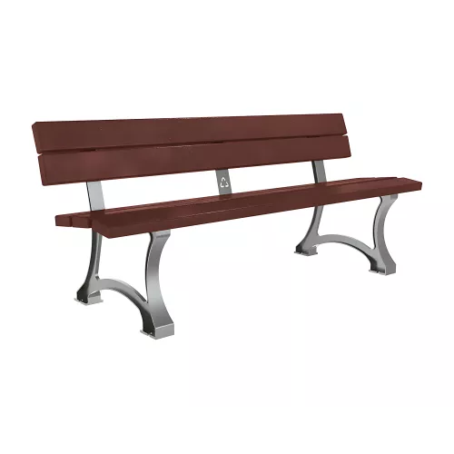 Banc plastique recyclé et acier Mora PROCITY