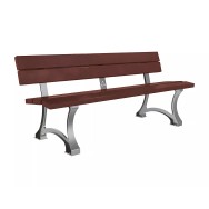 Banc plastique recyclé et acier Mora PROCITY