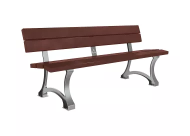 Banc plastique recyclé et acier Mora PROCITY