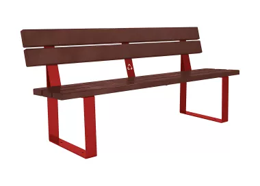 Banc plastique recyclé et acier Riga PROCITY