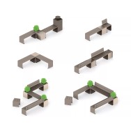 Banquette KUB. acier et bois PROCITY