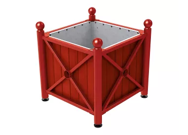 Bac à palmier acier et bois Province Boule PROCITY