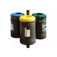 Corbeille Guyenne pour tri sélectif Inox brossé 40 litres PROCITY