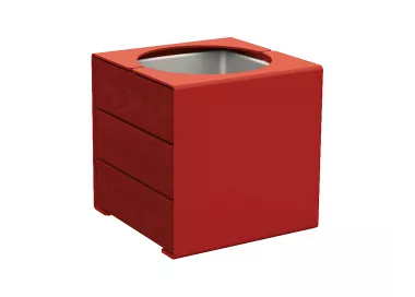 Bac à palmier KUB. acier et bois PROCITY