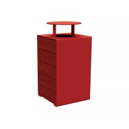 Corbeille KUB. acier et bois PROCITY