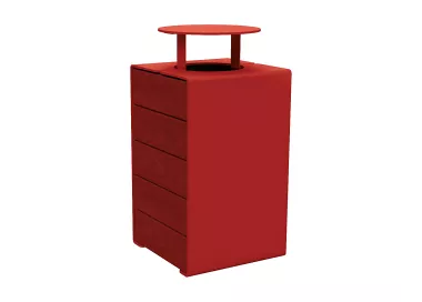 Corbeille KUB. acier et bois PROCITY