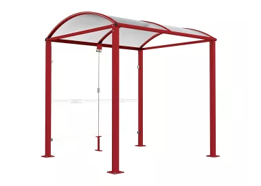 Abri vélos Voûte "M" avec bardages en verre PROCITY