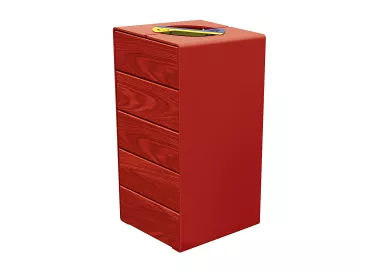 Corbeille KUB. tri sélectif acier et bois PROCITY