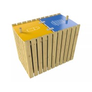 Corbeille Turin Tri sélectif 2 x 100 litres PROCITY
