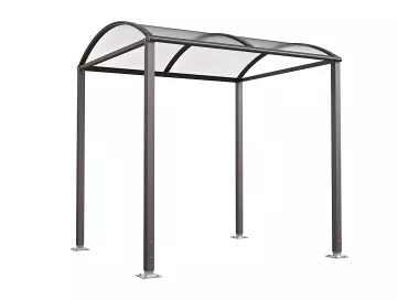 Abri vélos Voûte "M" avec bardages polycarbonate PROCITY