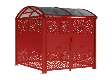 Abri vélos et motos Voûte sécurisé "L" avec tôle décorative PROCITY