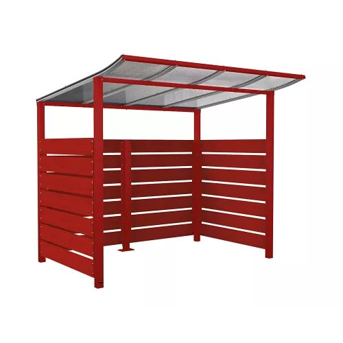 Abri vélos Modulo avec bardages en stratifié compact PROCITY