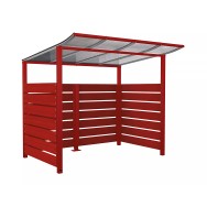 Abri vélos Modulo avec bardages en stratifié compact PROCITY