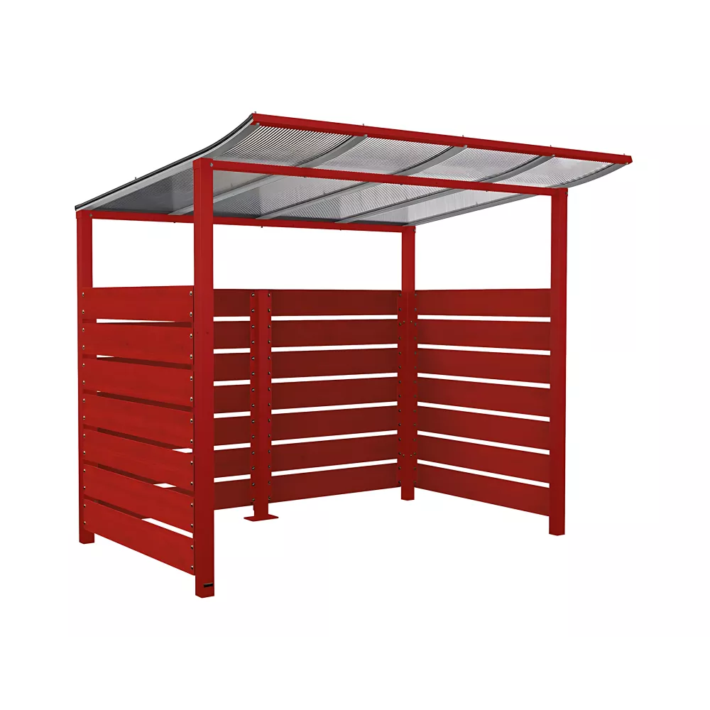 Abri vélos Modulo avec bardages en stratifié compact PROCITY