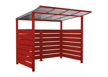 Abri vélos Modulo avec bardages en stratifié compact PROCITY