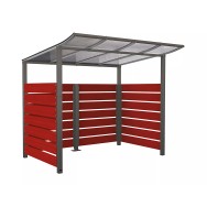 Abri vélos Modulo avec bardages en stratifié compact PROCITY