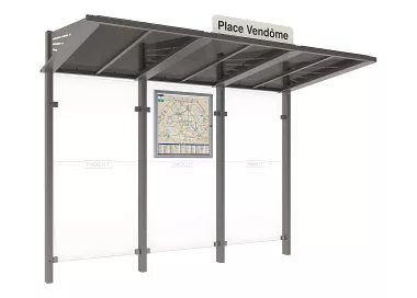 Station bus Conviviale® avec bardages verre PROCITY