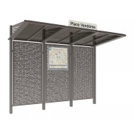 Station bus Conviviale® avec bardages acier PROCITY