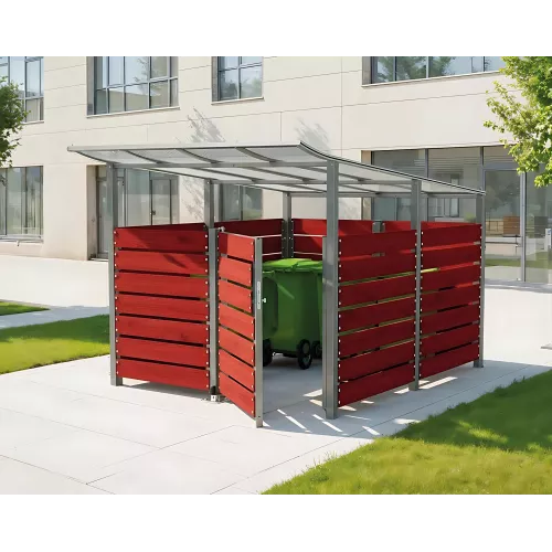 Porte en stratifié compact pour abri conteneurs Modulo PROCITY