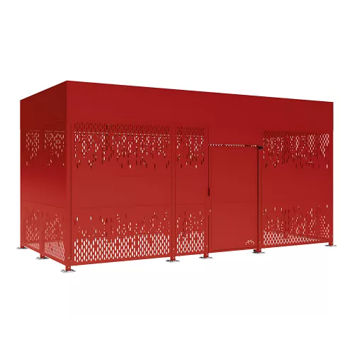 Abri vélos sécurisé Horizon avec bardages en acier PROCITY