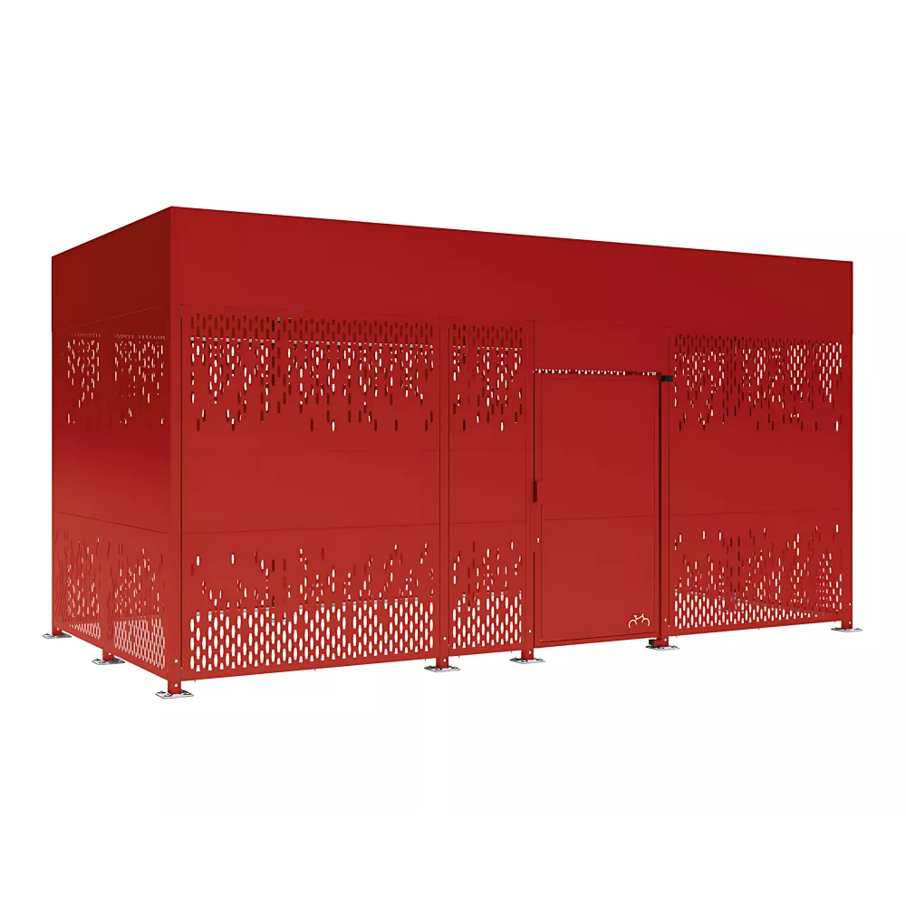 Abri vélos sécurisé Horizon avec bardages en acier PROCITY