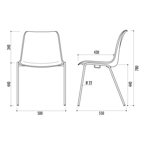 Chaise NAPLES Diam. 22mm