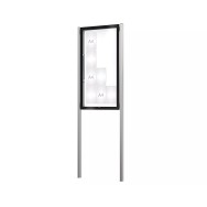 Vitrine Edge ép. 80 mm sur poteaux PROCITY