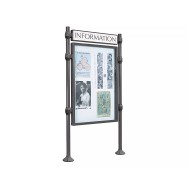 Panneau-vitrines d'information Inox brossé PROCITY