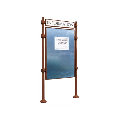 Panneau d'affichage libre Inox brossé PROCITY