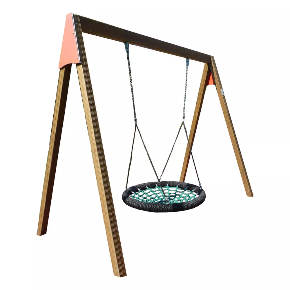 Balançoire tout bois avec nacelle