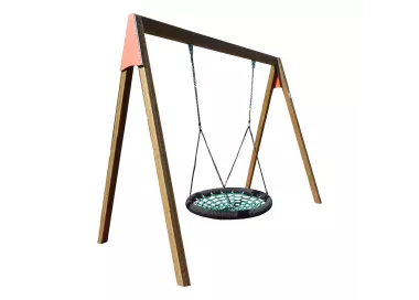 Balançoire tout bois avec nacelle