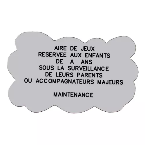 Panneau Nuage avec texte