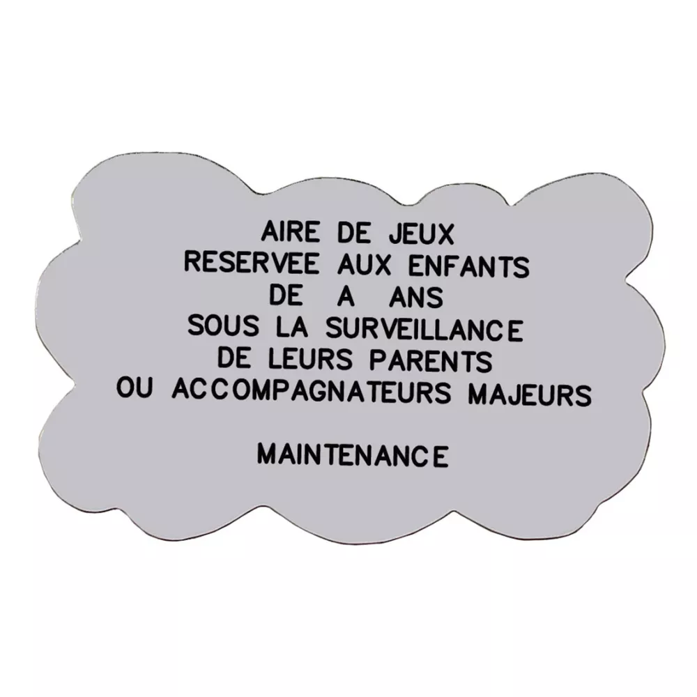 Panneau Nuage avec texte