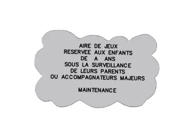 Panneau Nuage avec texte