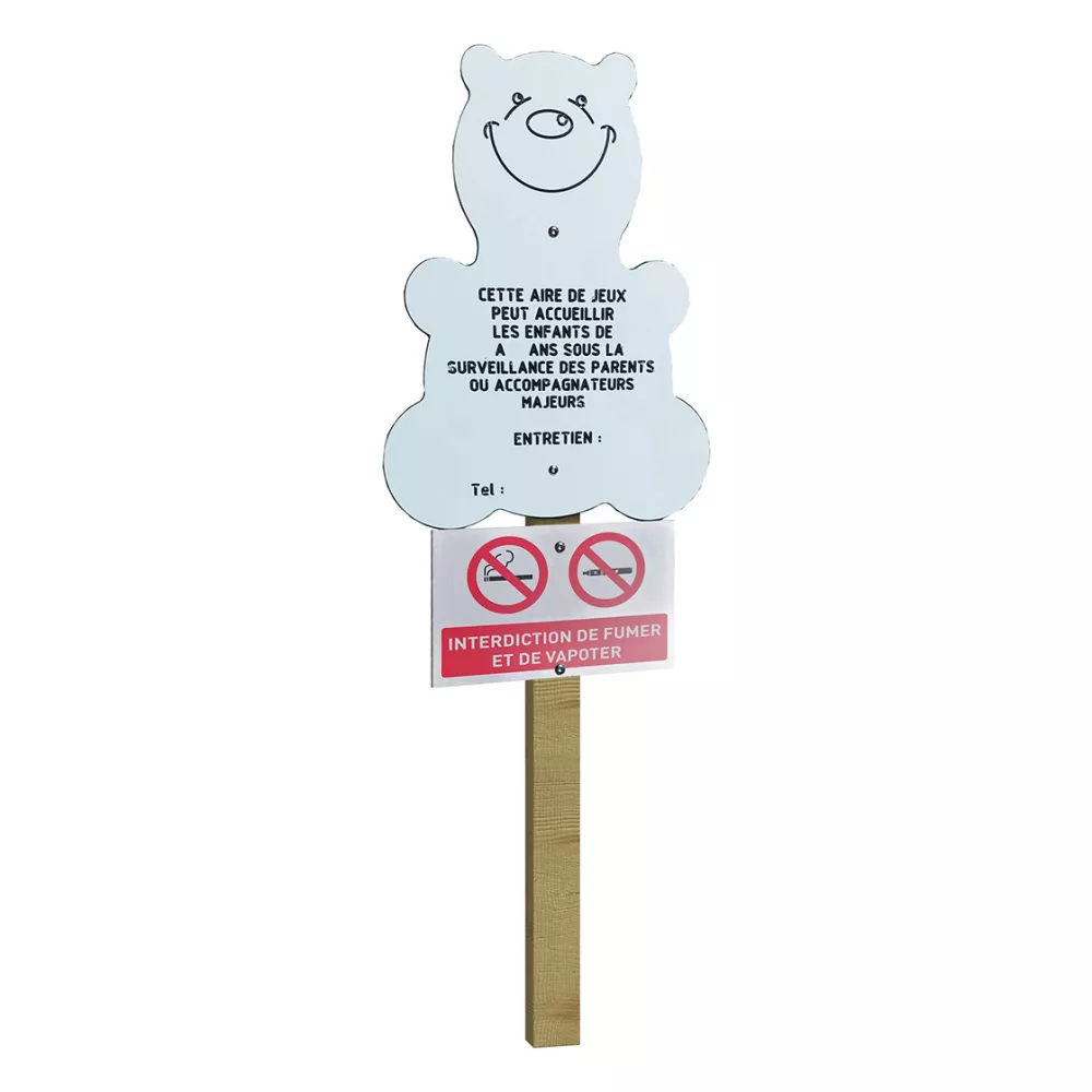 Panneau animaux + Interdiction de fumer