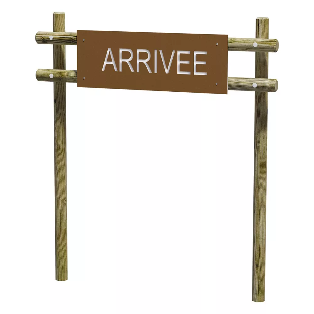 Panneau d'arrivée