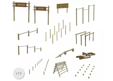 Lot 2 : Parcours de santé bois (13 éléments)