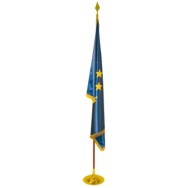 Drapeau de prestige Europe en satin double épaisseur