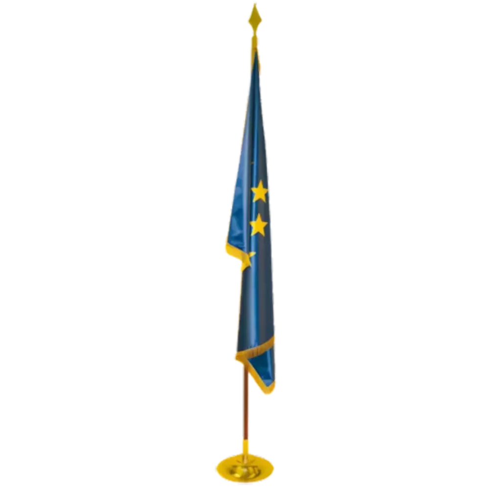 Drapeau de prestige Europe en satin double épaisseur
