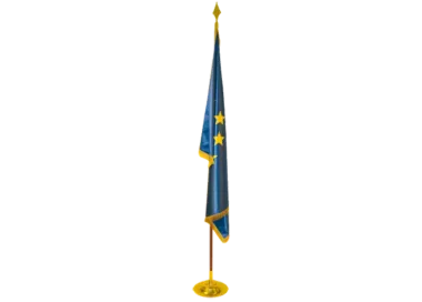 Drapeau de prestige Europe en satin double épaisseur