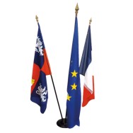 Drapeau d'accueil France 100 x 150 cm avec hampe