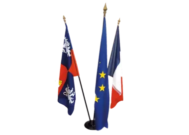 Drapeau d'accueil France 100 x 150 cm avec hampe