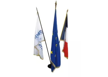 Drapeau d'accueil France 100 x 150 cm avec hampe
