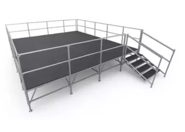 Podium modulable 6,10 x 6,10 m avec plancher antidérapant