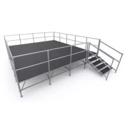 Podium modulable 6,10 x 6,10 m avec plancher antidérapant