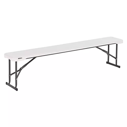 Banc monobloc pieds pliants (Lxlxh) 183 x 29 x 43 cm