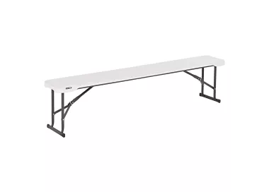 Banc monobloc pieds pliants (Lxlxh) 183 x 29 x 43 cm
